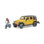 Bruder Jeep Wrangler bicicleta e ciclista