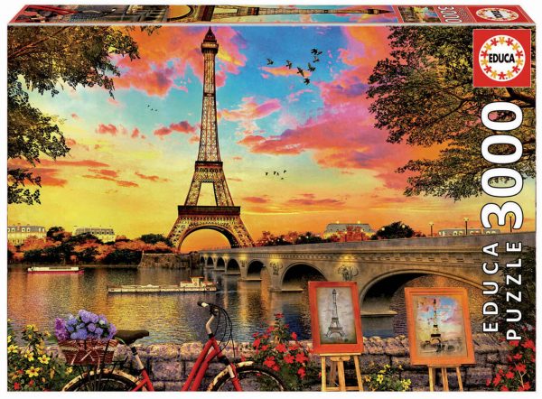 Puzzle Educa 3000 Pôr do sol em Paris