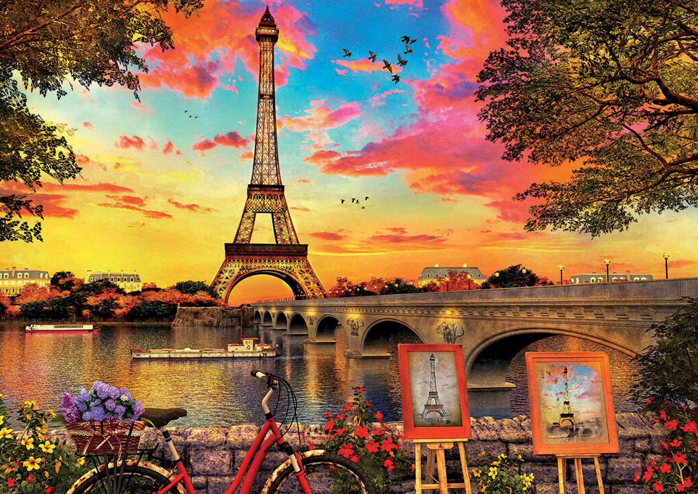Puzzle Educa 3000 Pôr do sol em Paris