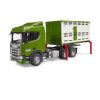 Camião Bruder de transporte de animais Scania com 1 vaca